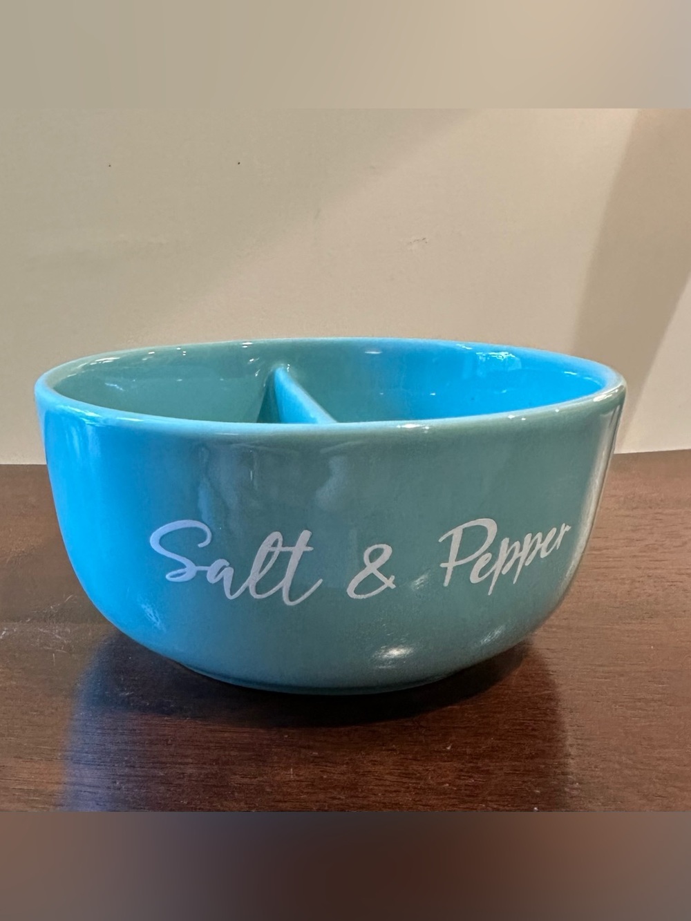 Ceramic salt and pepper dish • divided bowl
